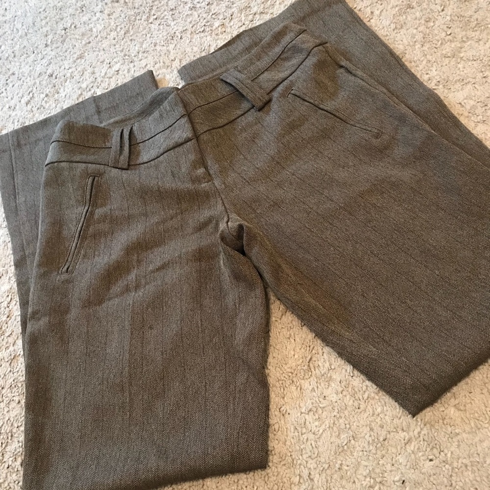 Brown and Black Plaid Dress Pants